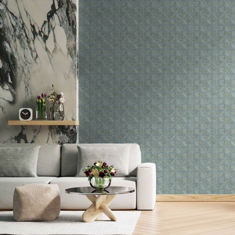 OMEGA 23201 Serisi - 6 Yeşil | Geometrik Desen Duvar Kağıdı