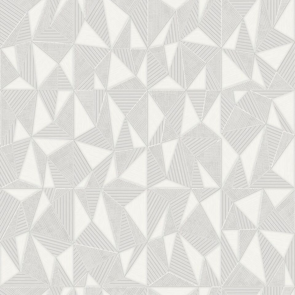 OMEGA 23204 Serisi - 1 Beyaz | Modern Geometrik Desen Duvar Kağıdı