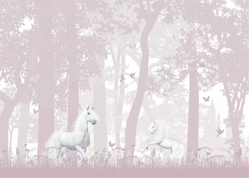 Büyülü Ormanda Unicornlar - Masalsı ve Renkli Poster