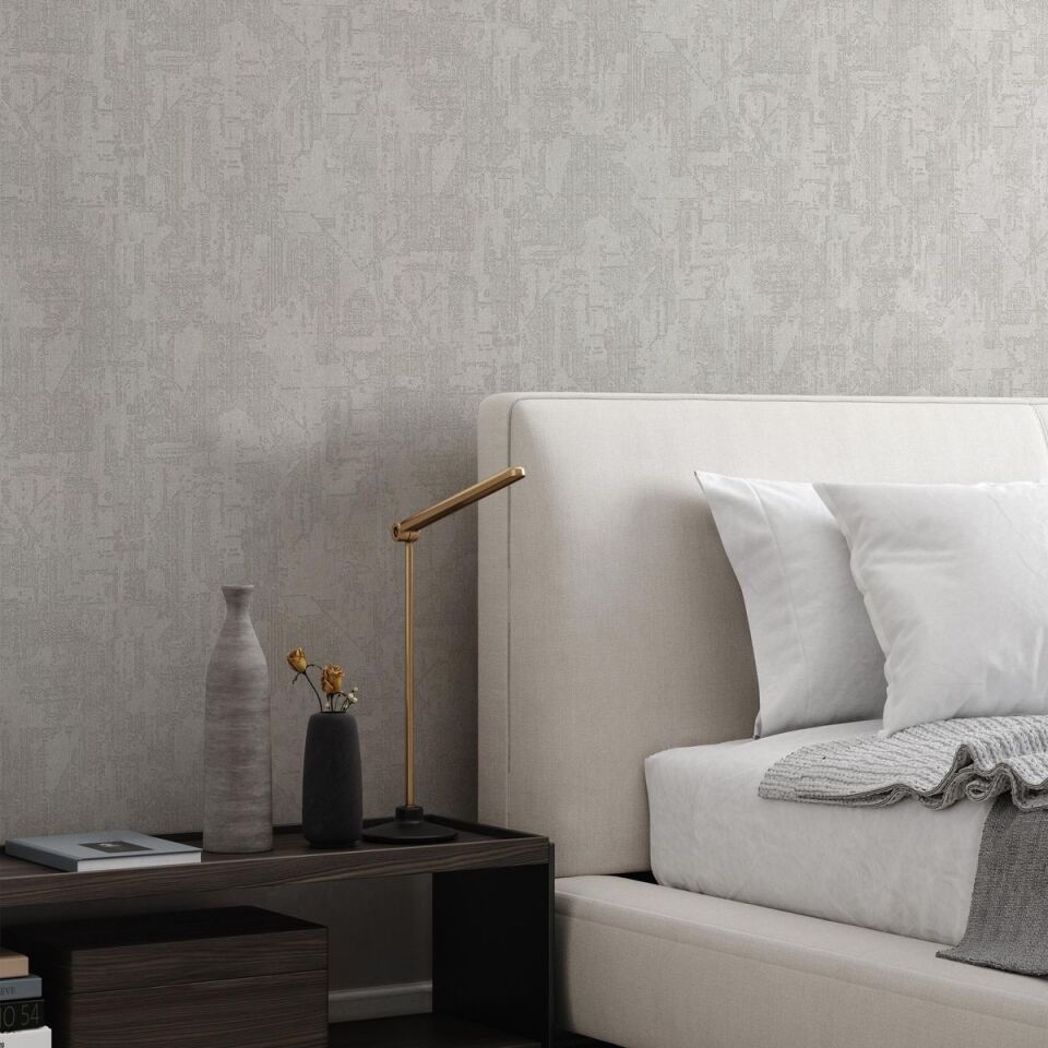 OMEGA 23212 Serisi - 2 Gri | Modern Düz Desen Duvar Kağıdı