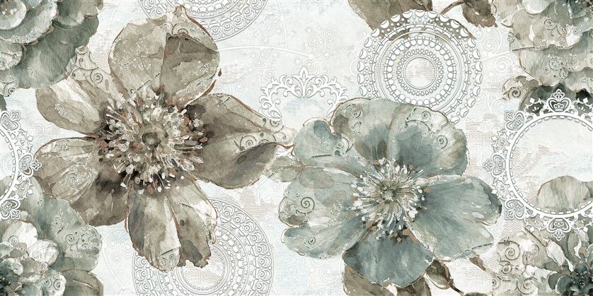 Vintage Floral Watercolor Pattern Poster