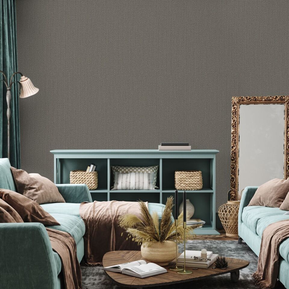 ALFA 3701 Serisi - 6 Gri | Dokuma Tweed Dokulu Duvar Kağıdı