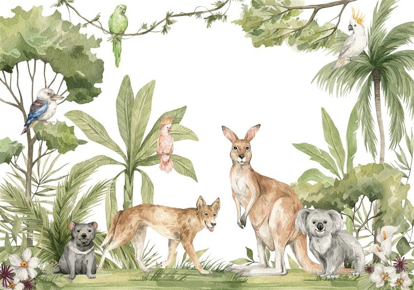 Avustralya Vahşi Yaşamı - Kanguru ve Koala ile Tropikal Doğa Poster