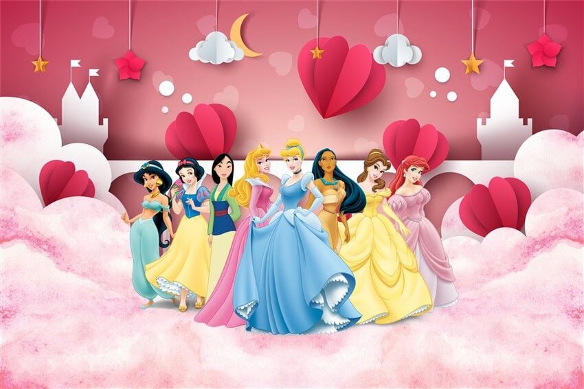 Disney Prensesleri - Masalsı Pembeler İçinde Duvar Posteri