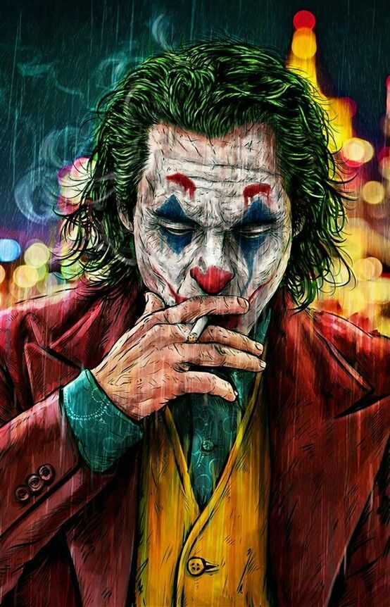 Büyüleyici Joker Portresi ve Neon Işıklar Arasında Drama Posteri