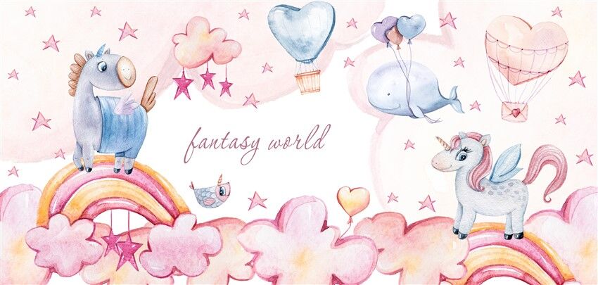 Fantastik Dünya - Kanatlı Atlar, Gökyüzünde Balonlar ve Balina Posteri