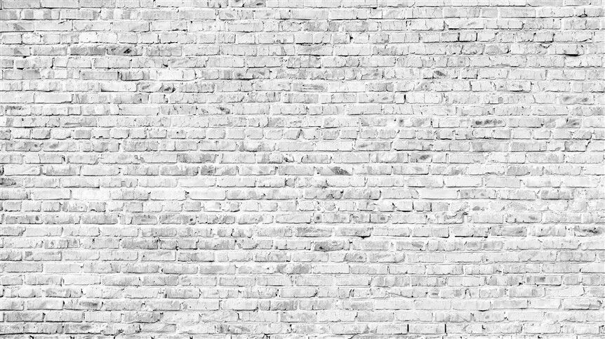 Saf Beyaz Tuğla Duvar - Minimalist Duvar Poster