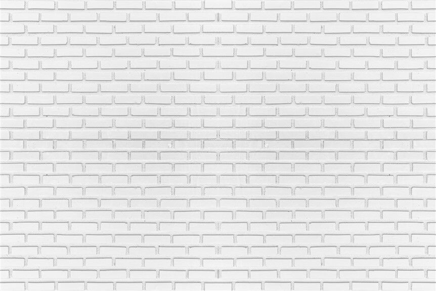 Sakin Beyaz Tuğla Duvar Deseni - Huzurlu Minimalist Poster