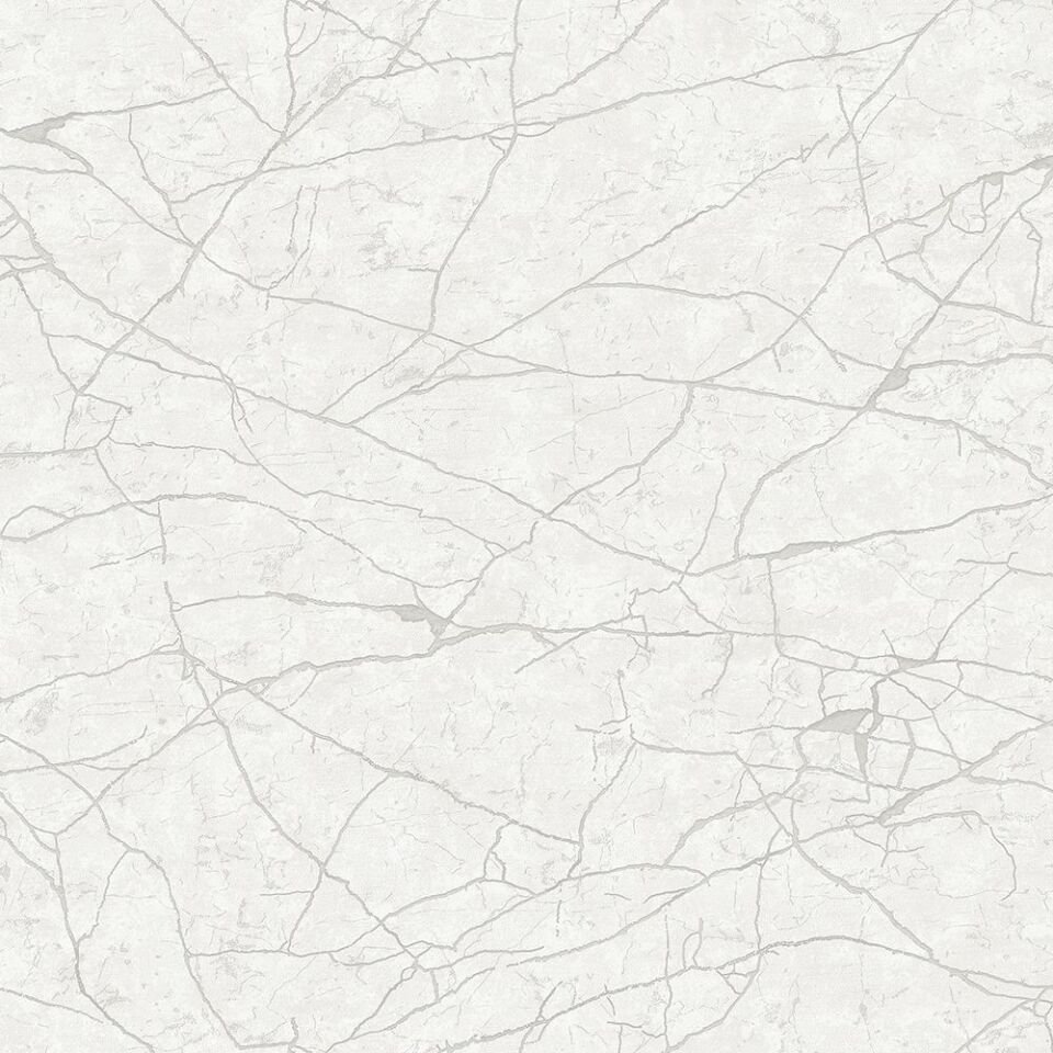 ROKA 23107 Serisi - 1 Beyaz Gümüş | Modern Çizgisel Desen Duvar Kağıdı