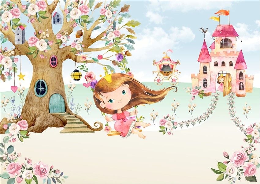 Büyülü Ağaç ve Pembe Kale - Masalsı Fantastik Dünya Posteri