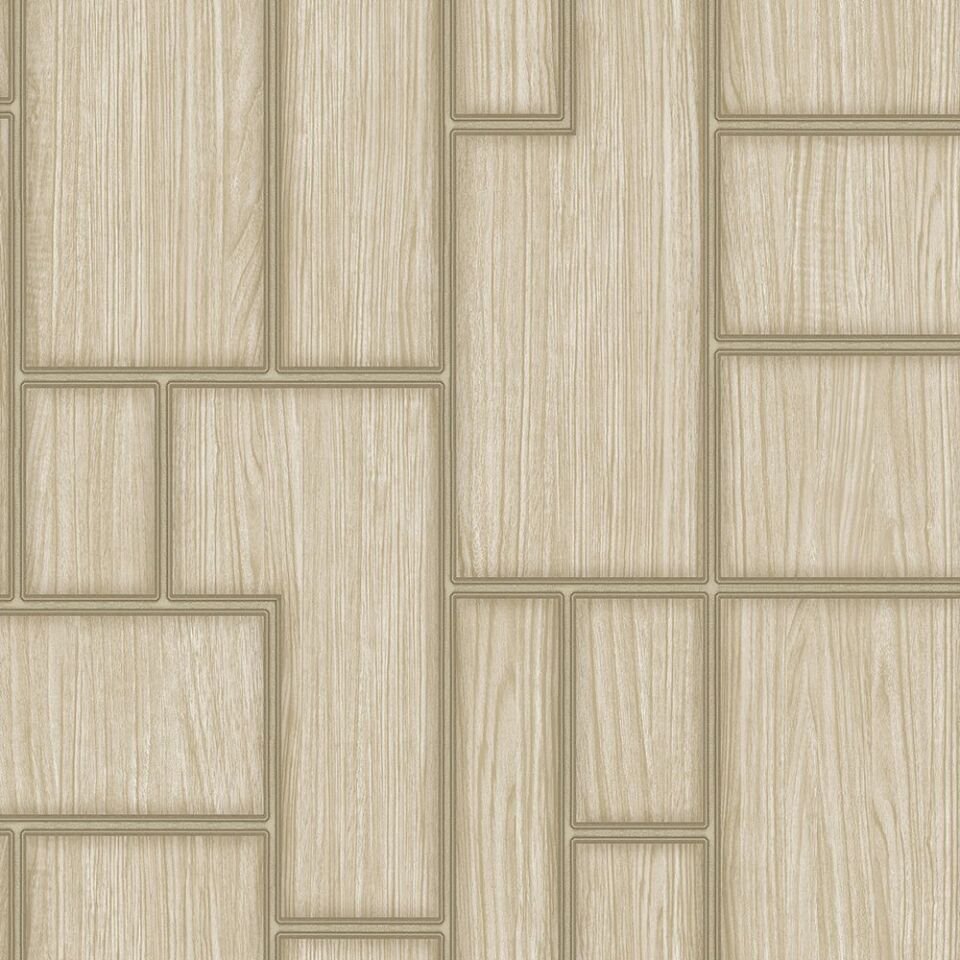 ROKA 23108 Serisi - 3 Krem | Geometrik Desen Duvar Kağıdı