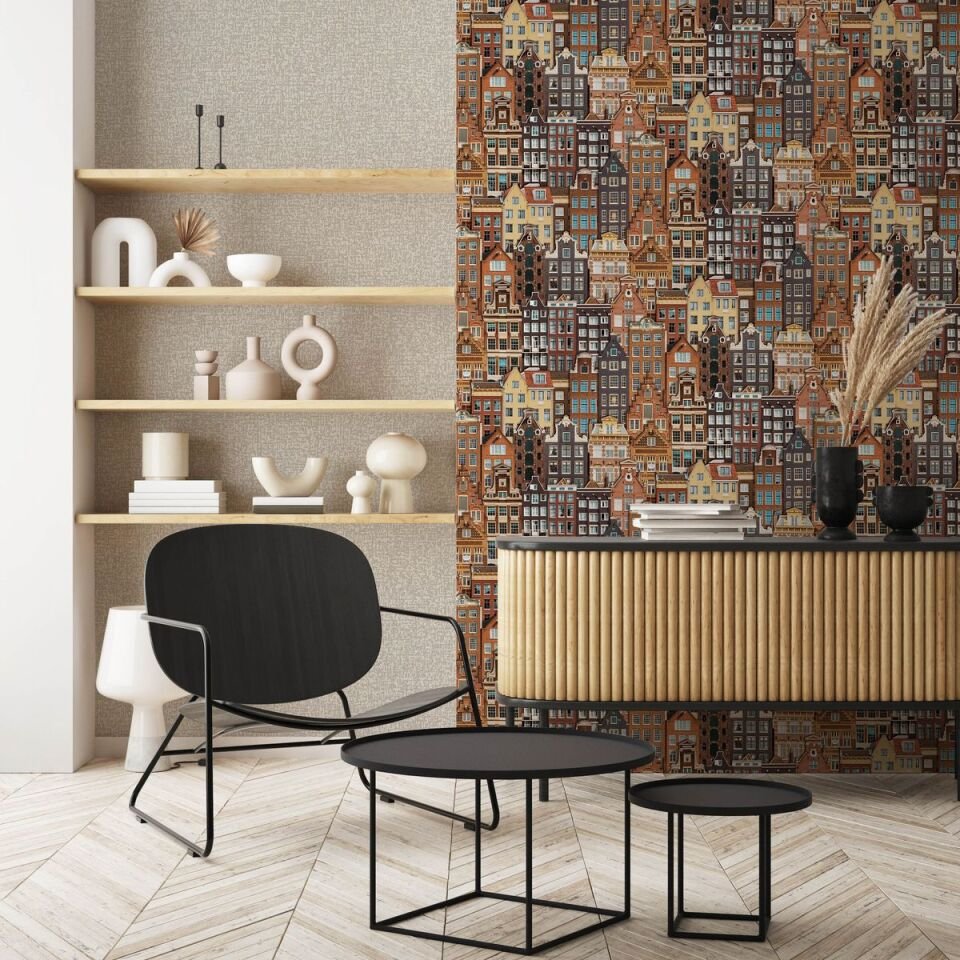 ROKA 23109 Serisi - 2 Açık Krem | Modern Düz Desen Duvar Kağıdı