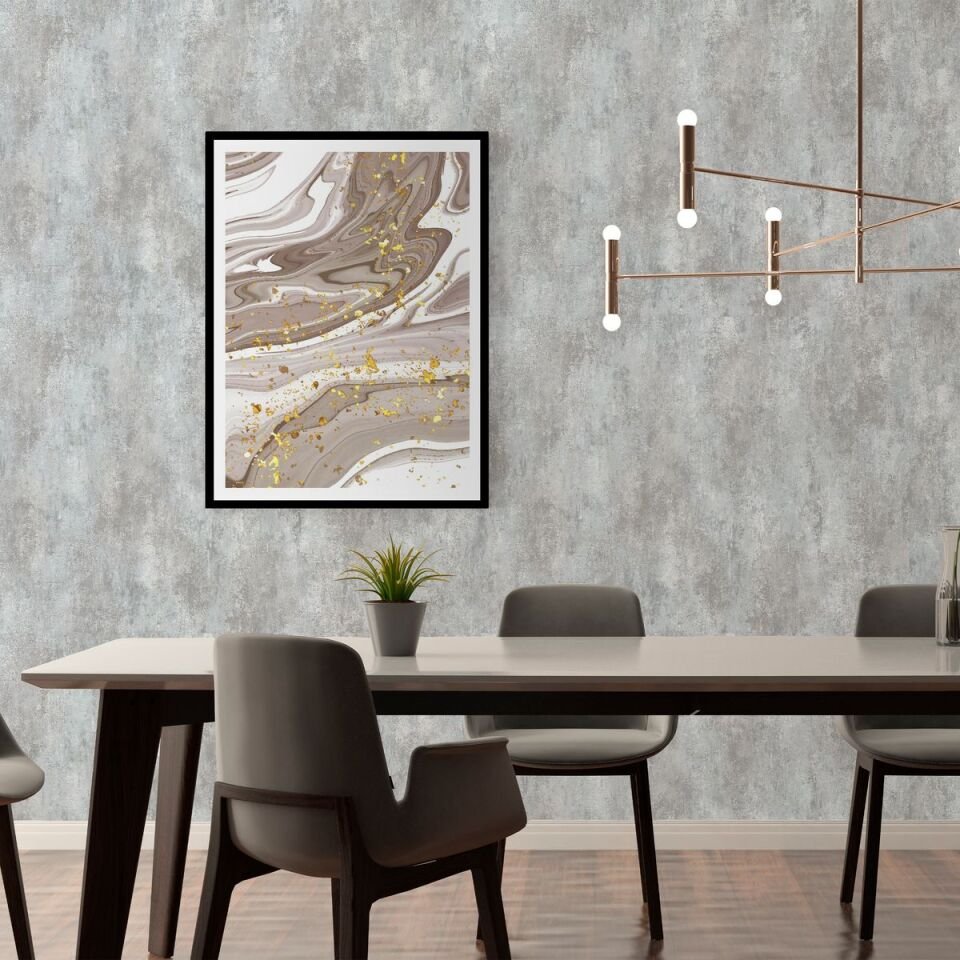ROKA 23111 Serisi - 4 Gri | Modern Düz Desen Duvar Kağıdı