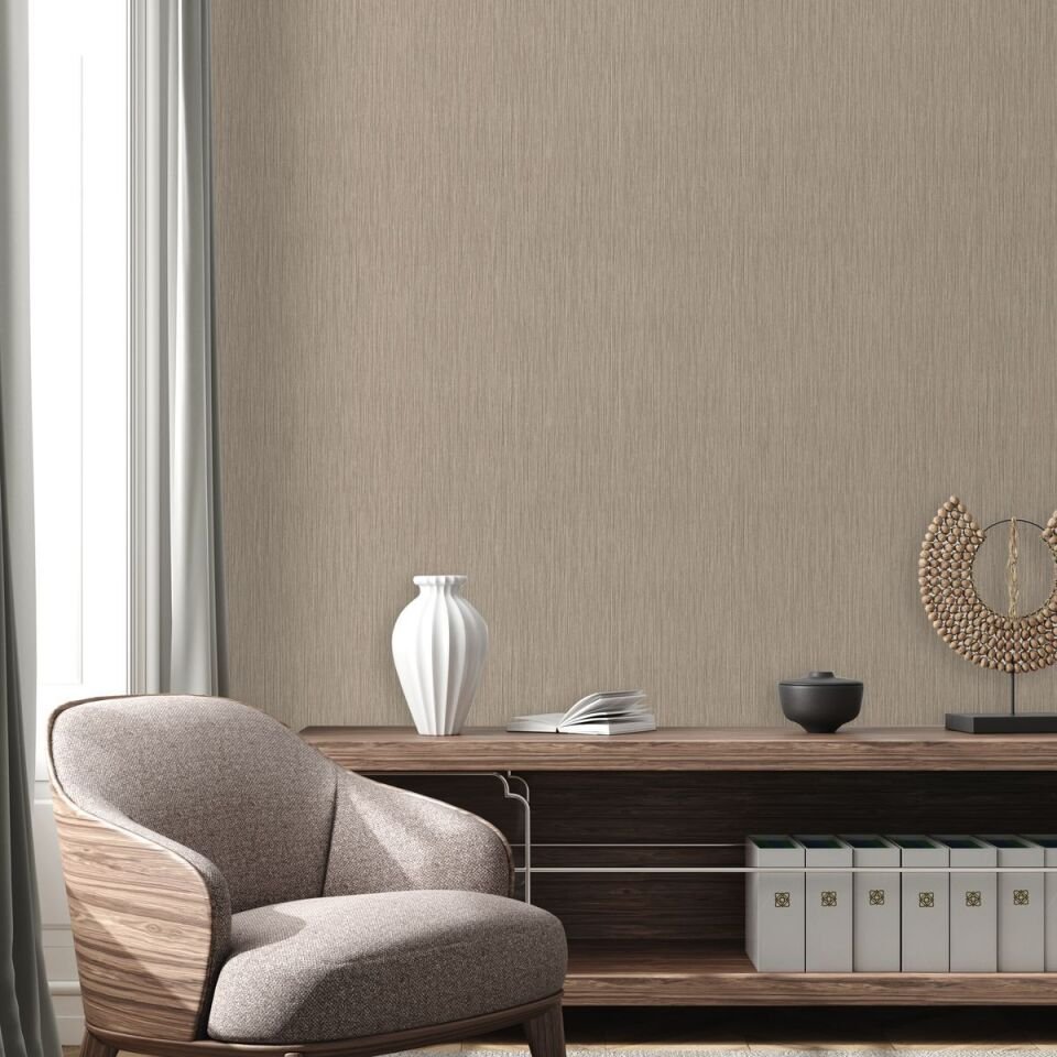 EPHES 5801 Serisi - 6 Bej | Minimalist Dokulu Duvar Kağıdı
