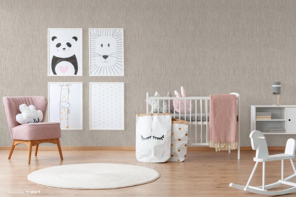 EPHES 5801 Serisi - 7 Bej Krem | Minimalist Dokulu Duvar Kağıdı