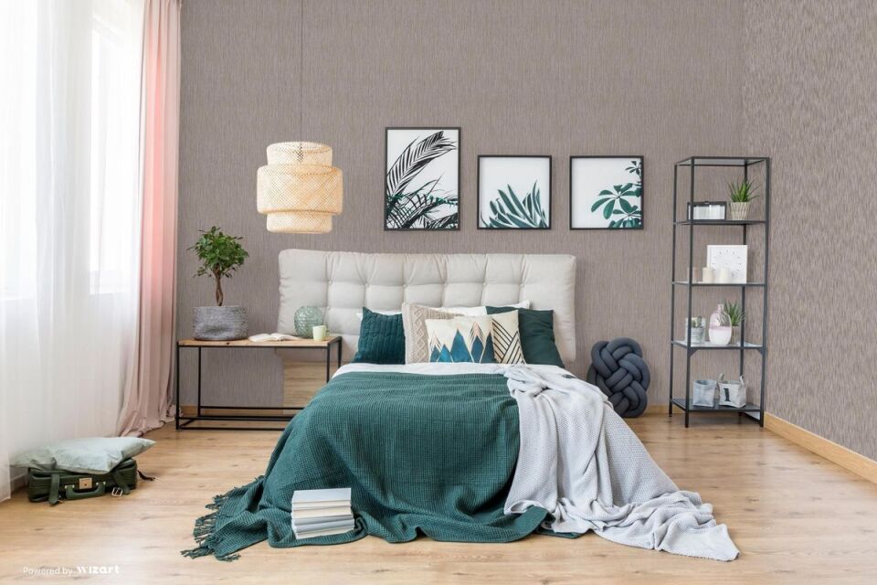 EPHES 5801 Serisi - 8 Bej Mor | Minimalist Dokulu Duvar Kağıdı