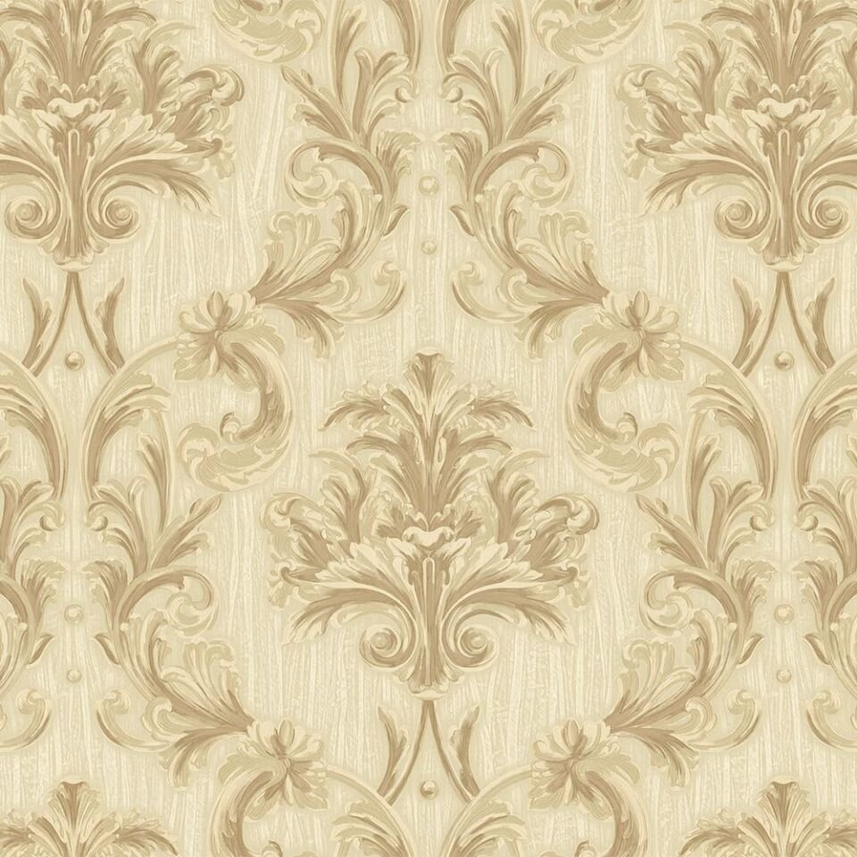 EPHES 6808 Serisi - 2 Krem | Zengin Damask Desenli Duvar Kağıdı