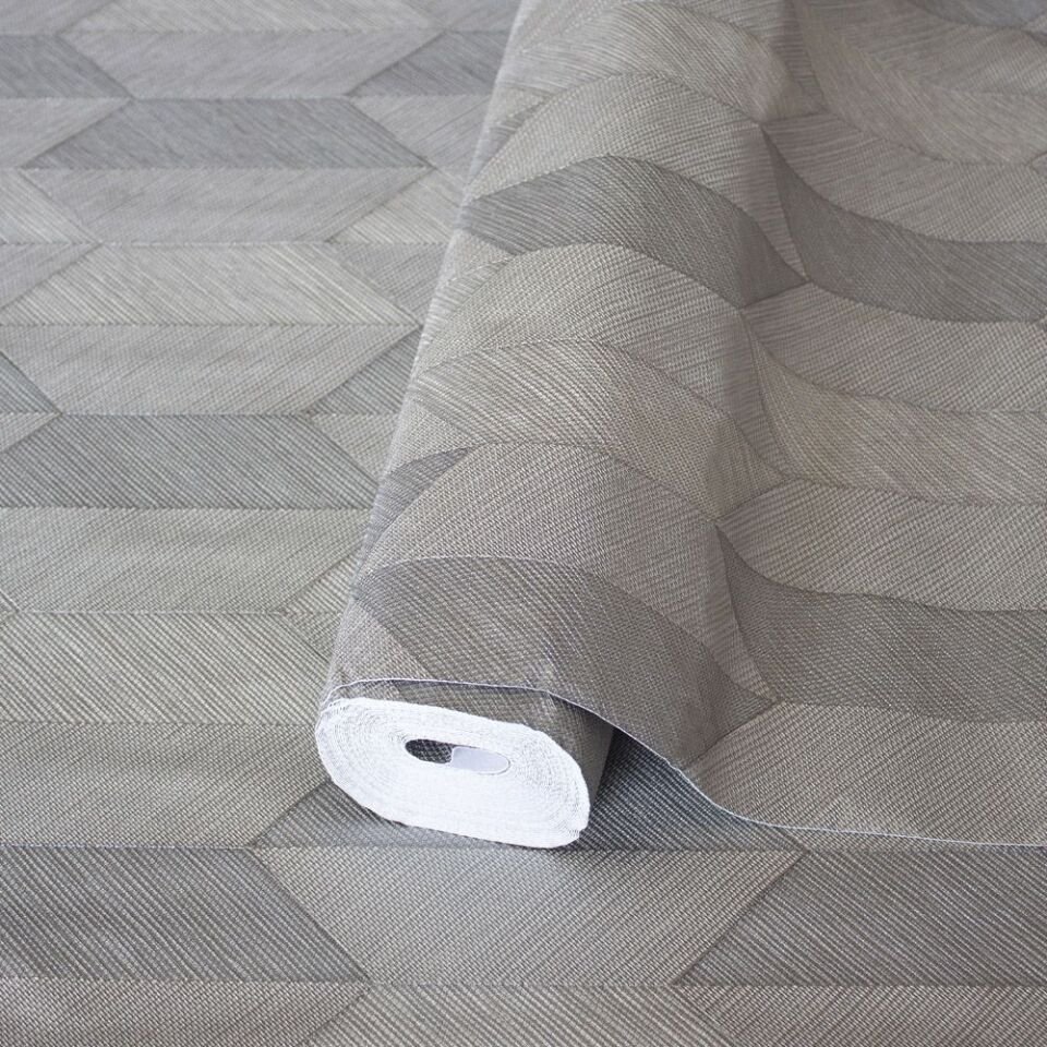 VERA 1501 Serisi - 4 Gri | Modern Geometrik Desen Duvar Kağıdı