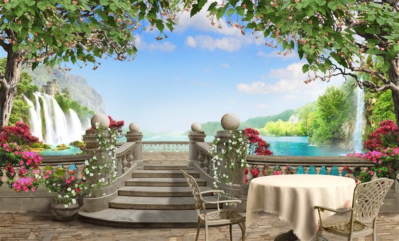 Şelale Manzaralı Balkon: Doğanın Kalbinde Huzurlu Bir An