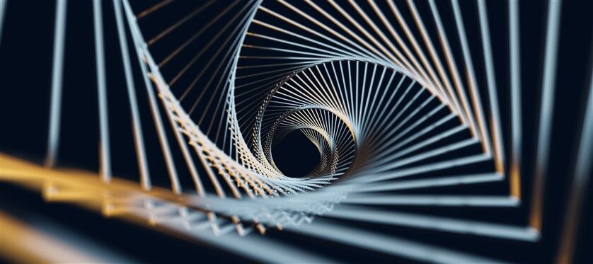 Soyut Geometrik Spiral Aydınlatmalı Duvar Posteri