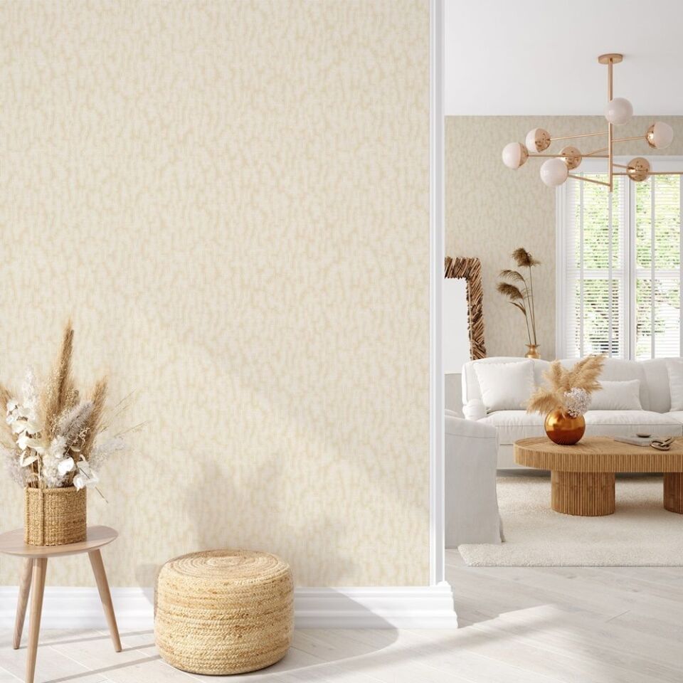 VERA 1510 Serisi - 2 Krem | Modern Geometrik Desen Duvar Kağıdı