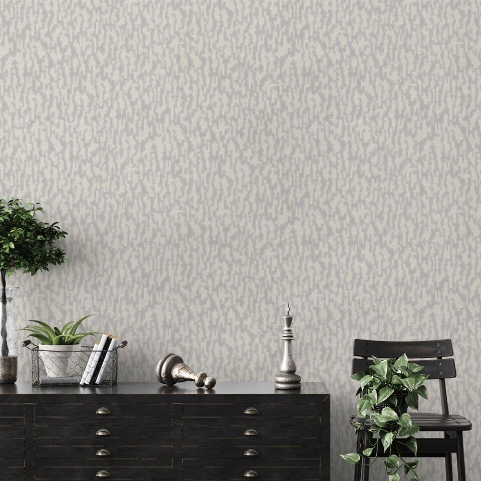 VERA 1510 Serisi - 3 Gri | Modern Geometrik Desen Duvar Kağıdı
