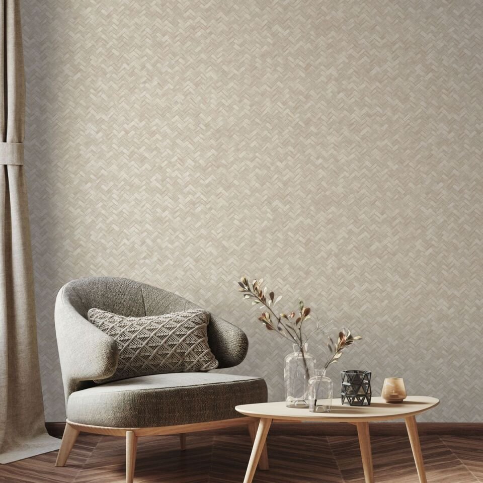 VERA 1511 Serisi - 2 Krem | Modern Geometrik Desen Duvar Kağıdı