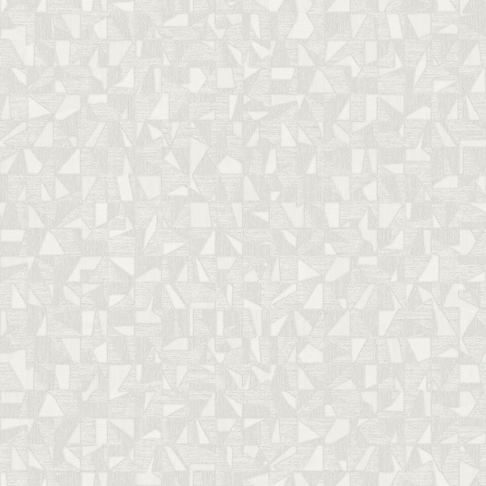 VERA 1512 Serisi - 1 Beyaz | Modern Geometrik Desen Duvar Kağıdı
