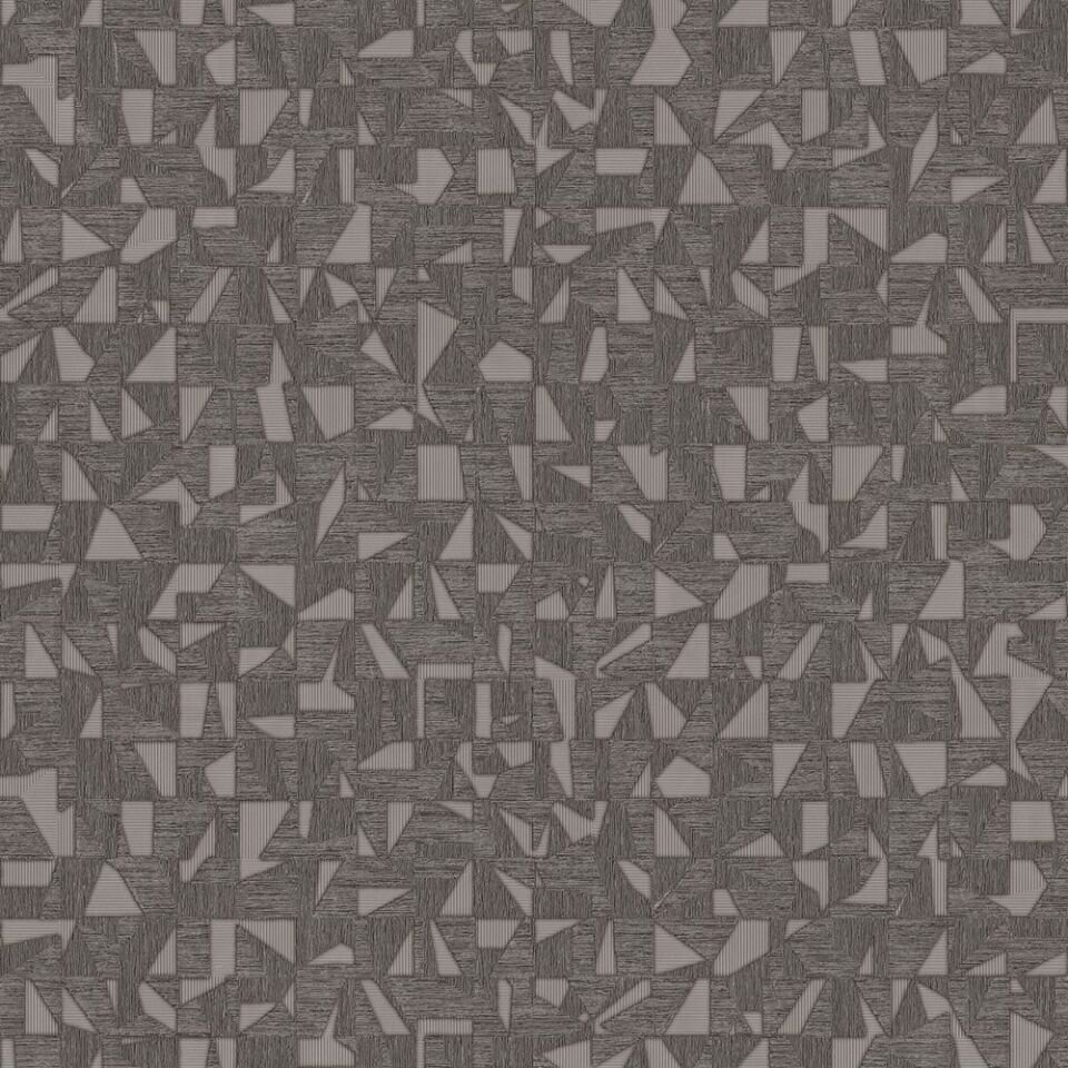 VERA 1512 Serisi - 6 Koyu Gri | Modern Geometrik Desen Duvar Kağıdı