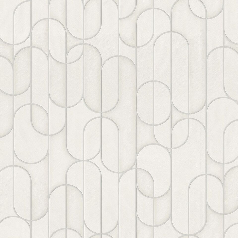 VERA 1514 Serisi - 1 Beyaz | Modern Geometrik Desen Duvar Kağıdı