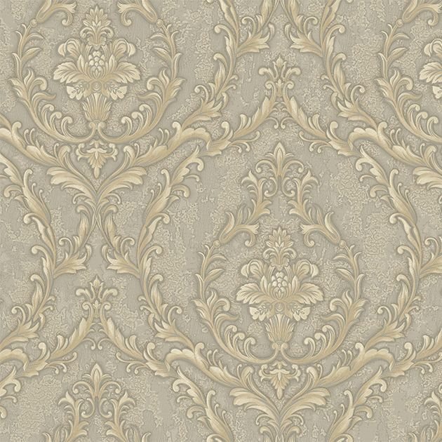 DANTE 1401 Serisi - 5 Koyu Krem | Damask Desenli Duvar Kağıdı