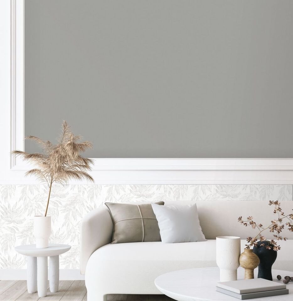 HUE 24203-5 Gri | Modern Düz Desen Duvar Kağıdı