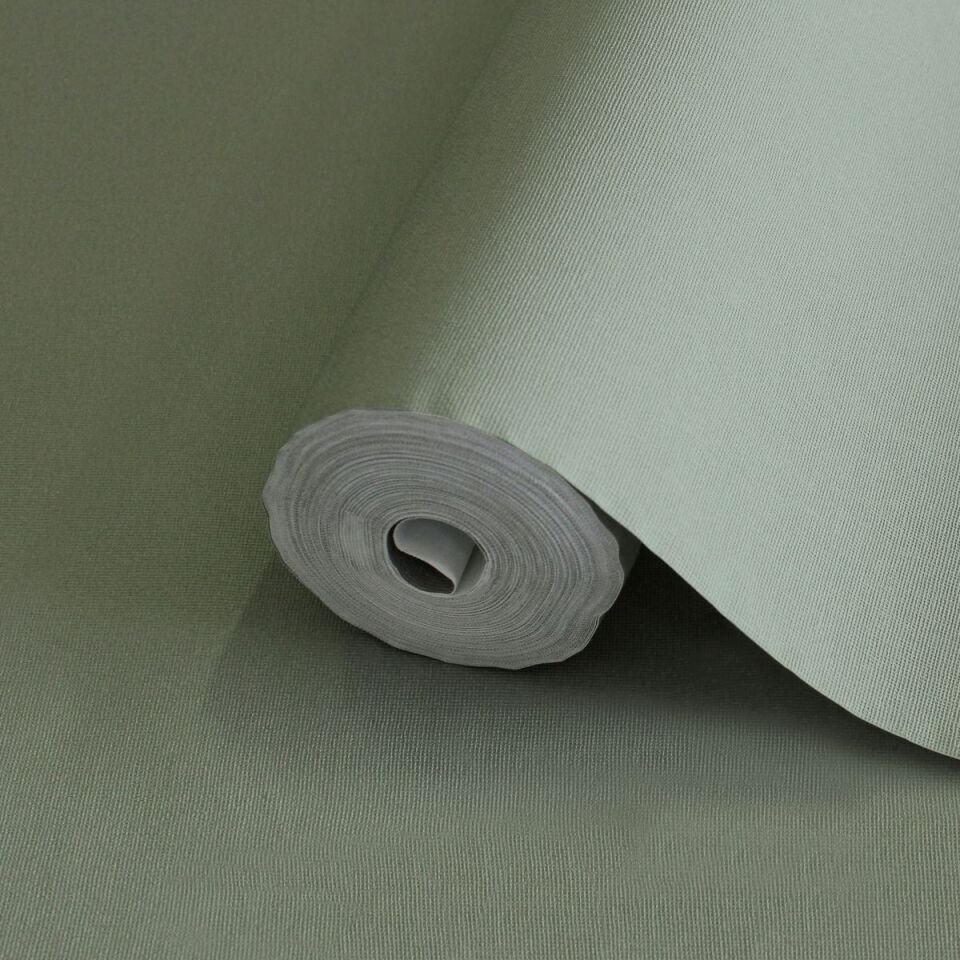 HUE 24203-8 Yeşil | Modern Düz Desen Duvar Kağıdı