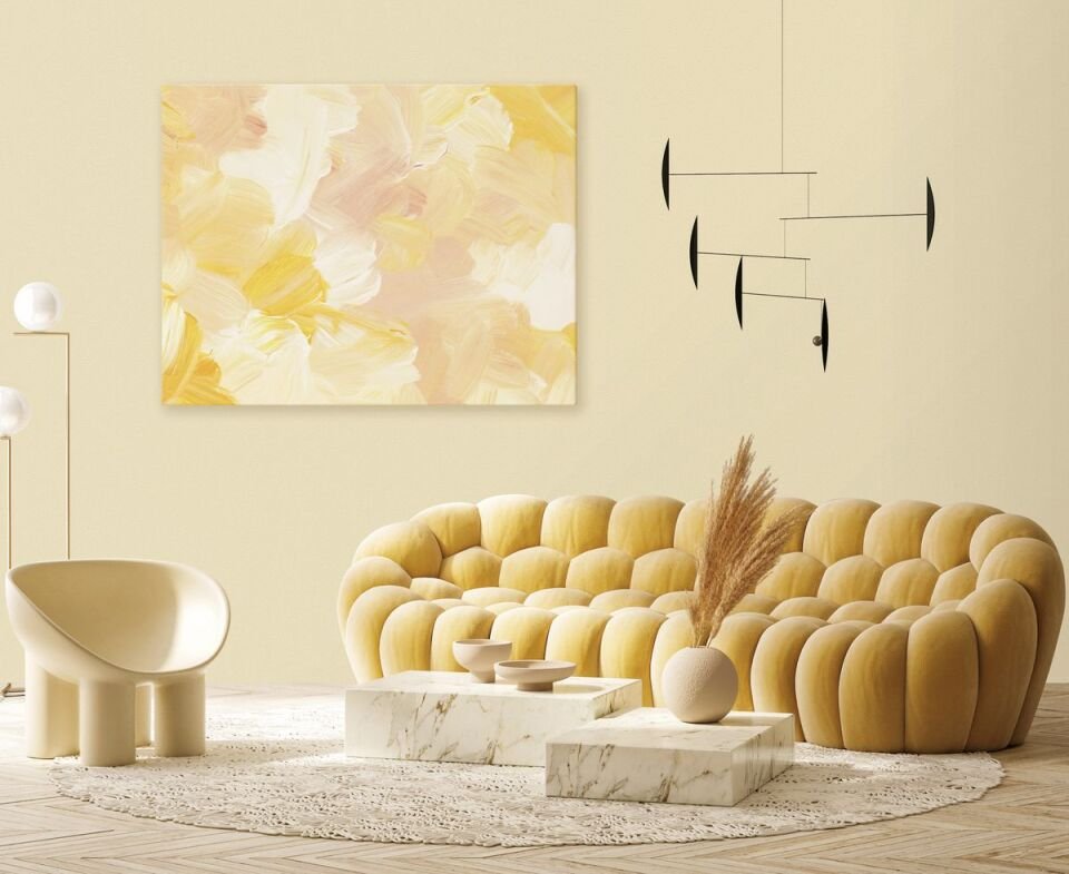 HUE 24204-2 Krem | Modern Düz Desen Duvar Kağıdı