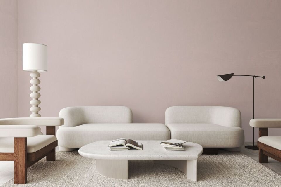 HUE 24204-5 Pempe | Modern Düz Desen Duvar Kağıdı