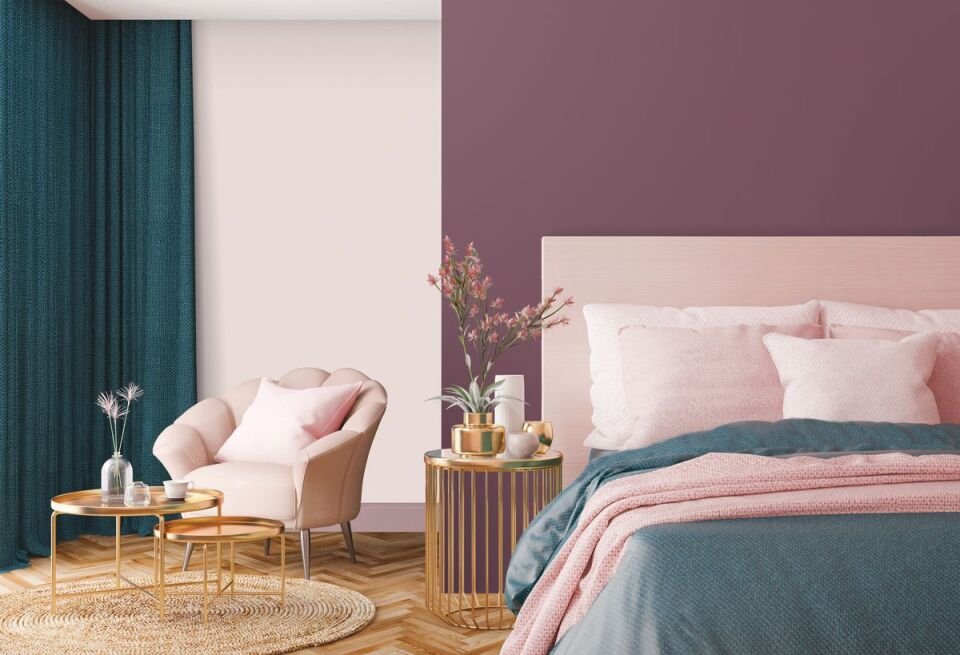 HUE 24204-5 Pempe | Modern Düz Desen Duvar Kağıdı