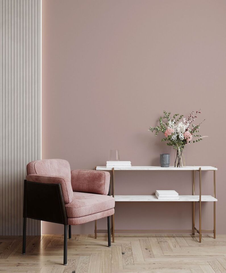 HUE 24204-6 Pempe | Modern Düz Desen Duvar Kağıdı