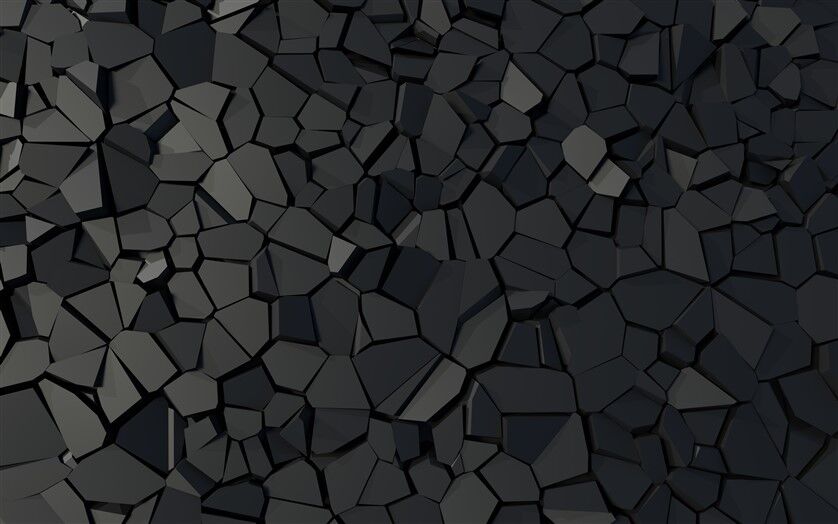 Siyah Kırık Desenli Geometrik Minimalist Duvar Posteri