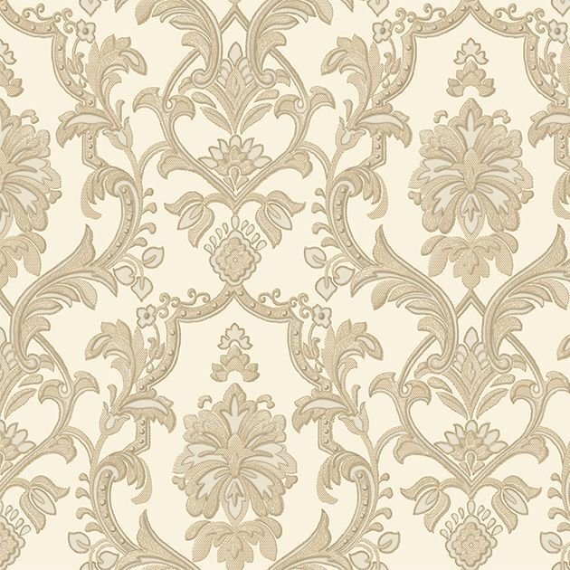 DANTE 1407 Serisi - 2 Krem | Klasik Damask Desen Duvar Kağıdı