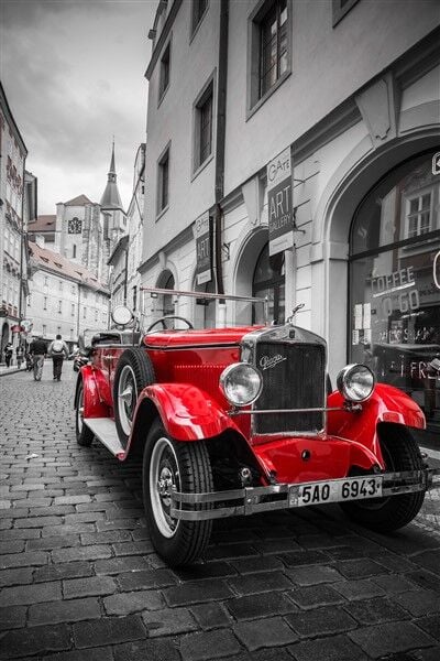 1907 Praga Klasik Araba Duvar Posteri