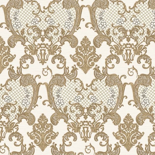 DANTE 1411 Serisi - 5 Koyu Krem Bej | Damask Desen Duvar Kağıdı
