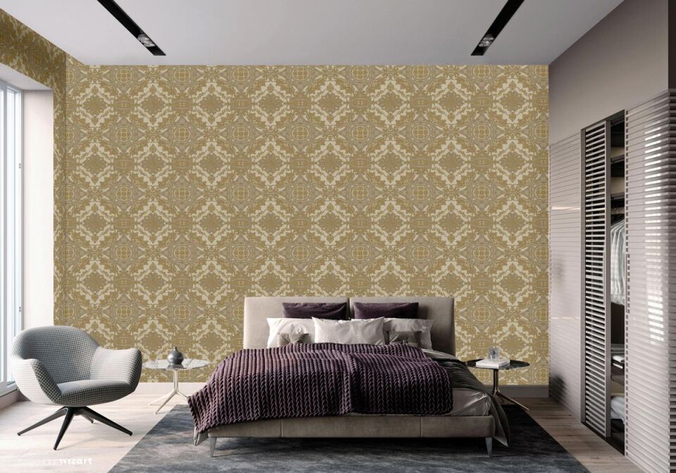 SEYYAH 1301 Serisi - 4 Krem | Damask Desenli Duvar Kağıdı