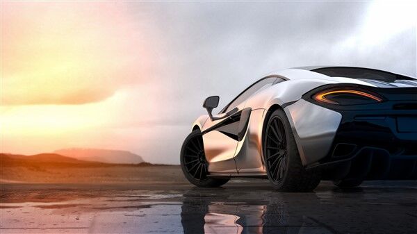 McLaren 570S Günbatımı Duvar Posteri