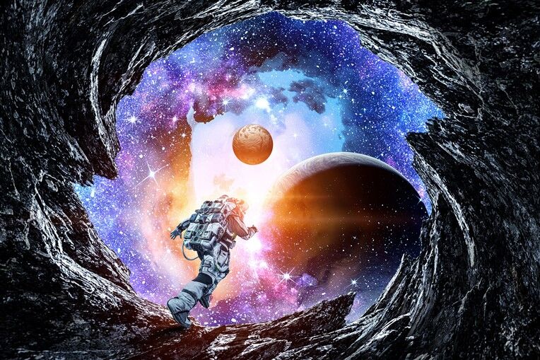 Uzay Keşfi ve Astronot - Bilim Kurgu ve Yıldızlar Temalı Duvar Posteri