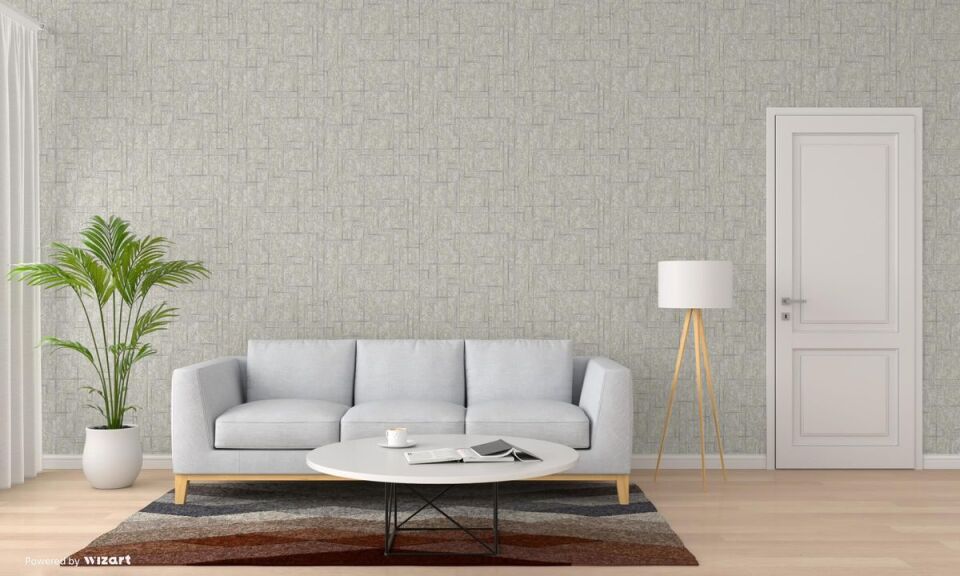 OCTAGON 1202 Serisi - 3 Gri | Geometrik Duvar Kağıdı