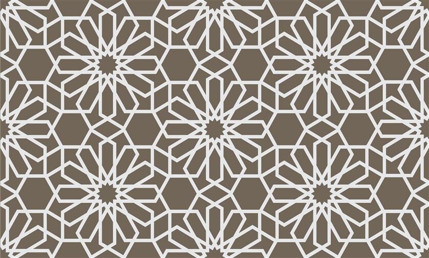 Geleneksel İslam Motifli Geometrik Desen Duvar Posteri