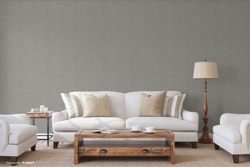 OCTAGON 1204 Serisi - 6 Koyu Gri | Geometrik Duvar Kağıdı