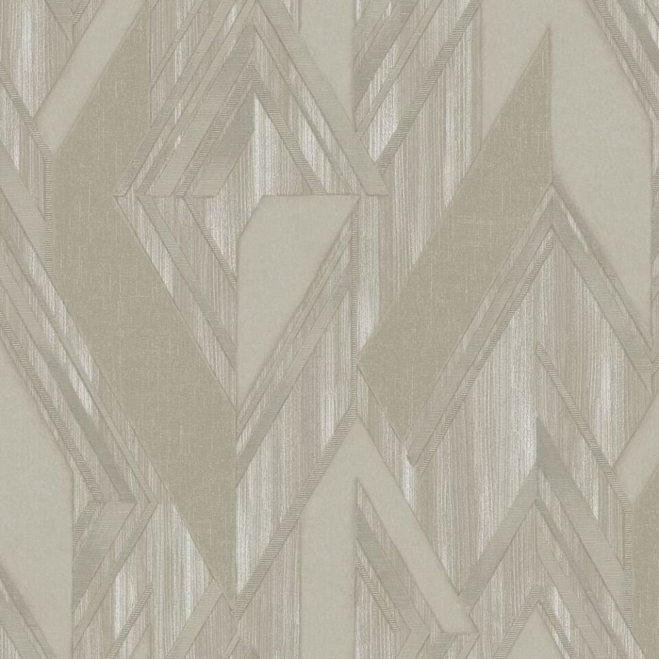 OCTAGON 1205 Serisi - 3 Gri | Geometrik Duvar Kağıdı