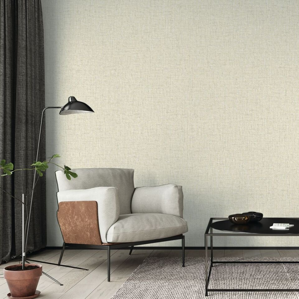 OCTAGON 1206 Serisi - 1 Krem | Düz Dokulu Duvar Kağıdı