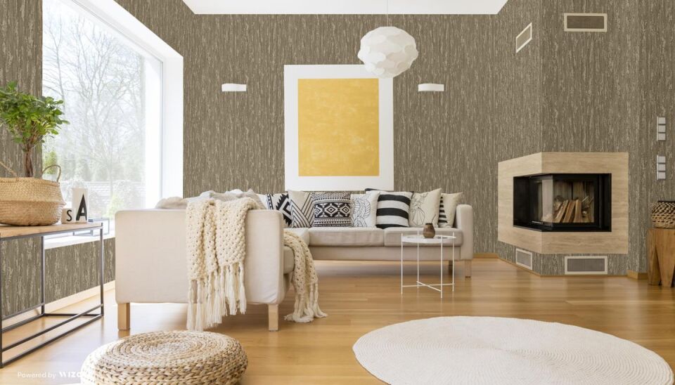 OCTAGON 1210 Serisi - 4 Kahverengi | Düz Duvar Kağıdı
